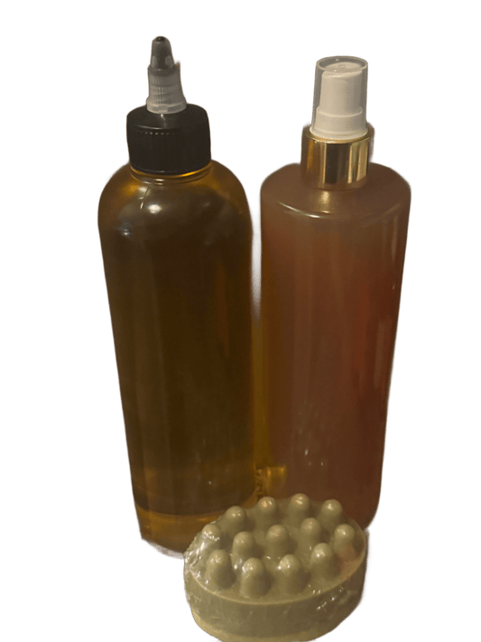 Triple Threat Rose Water, Hair Growth Oil, & Moringa Shampoo Bar